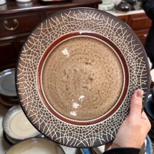 Like New Ceramic Plate with Decorative Edge
